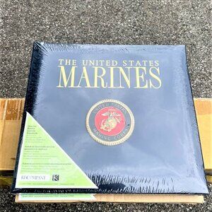 MARINES Scrapbook Photo Album UNITED STATES 12x12 Bonded Leather Die Cast Metal